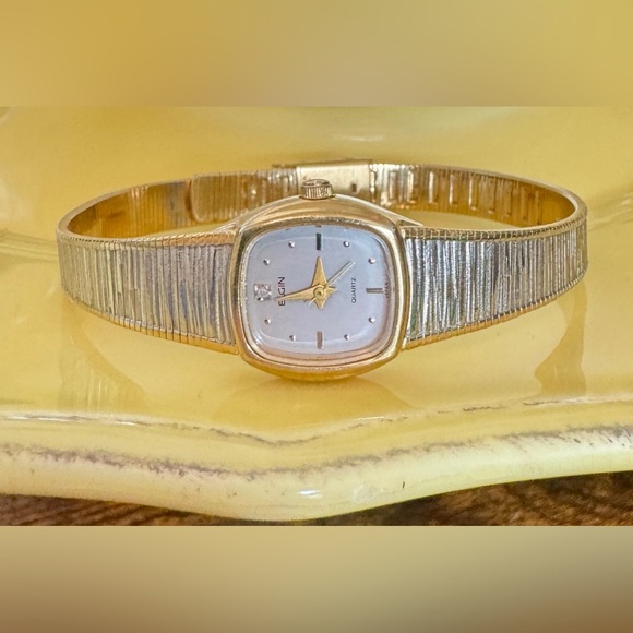 Vintage Elgin EK601-007 Diamond Quartz Two Tone Ladies Watch - Picture 10 of 15